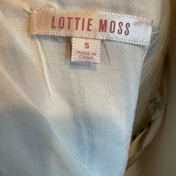PacSun Lottie Moss Size Small Blue White Striped Nautical Preppy Crop Top - Picture 2 of 10